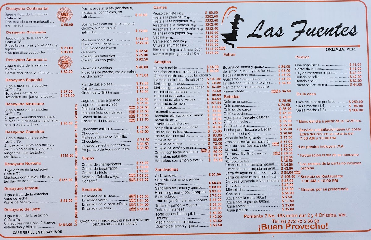 Restaurante Las Fuentes Menu - Image 3