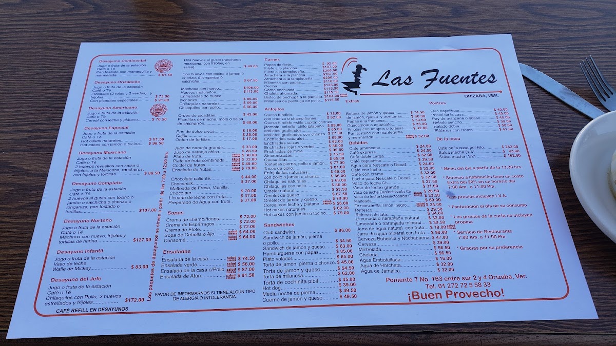 Restaurante Las Fuentes Menu - Image 5